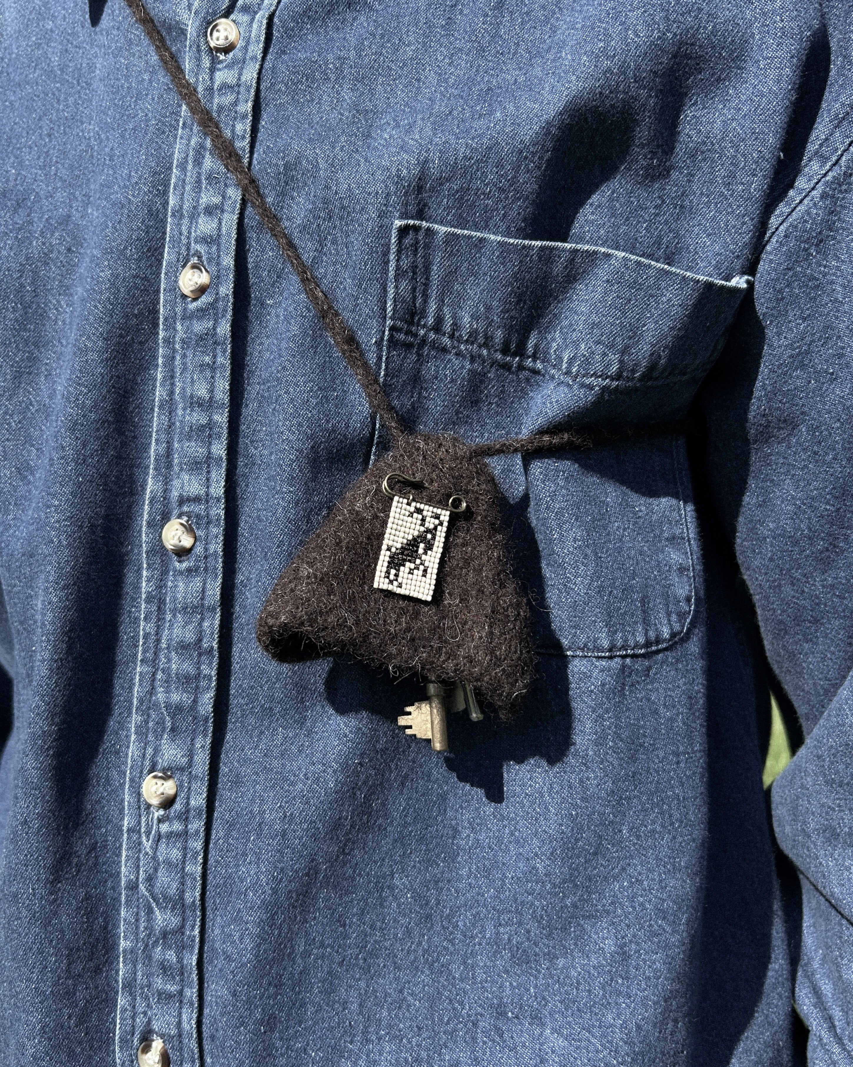 Key Pocket with Guardian Pin [Goat]